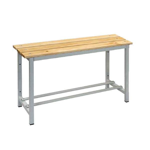 banco de madera y acero